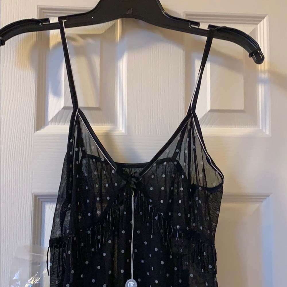 Sheer Black chemise set NWT